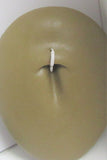 White Titanium Bar Smaller Thinner Hoop Belly Navel Ring 20 gauge 20g - I Love My Piercings!