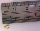 18k Gold Plated Micro Dermal Top Crystal Tiny 2 mm 14 gauge Universal Threading - I Love My Piercings!
