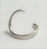 Sterling Silver Seamless with Tab Small Nose Nostril Hoop Ring 20 gauge 20g - I Love My Piercings!