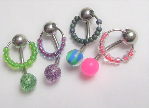 Surgical Steel Hoop Dangle VCH Clitoral Hood Jewelry 14 gauge - I Love My Piercings!