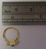 18k Gold Plated 3 Emerald Green Crystals Cup Setting Nose Nostril Hoop Ring 20 gauge 20g - I Love My Piercings!