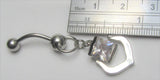 Surgical Steel Crystal CZ Gem Dangle VCH Vertical Clit Clitoral Hood Ring 14g - I Love My Piercings!