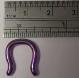 Nose Ring SEPTUM Nostril Purple Titanium Longer Drop U Shape 10 gauge 10g - I Love My Piercings!
