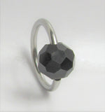 Black Faceted Stone Inner Outer Labia VCH Jewelry Vertical Horizontal Clitoral Hood Hoop - I Love My Piercings!