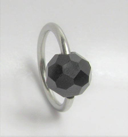 Black Faceted Stone Inner Outer Labia VCH Jewelry Vertical Horizontal Clitoral Hood Hoop - I Love My Piercings!