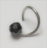 Black Faceted Stone Inner Outer Labia VCH Jewelry Vertical Horizontal Clitoral Hood Hoop - I Love My Piercings!