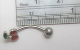 Cherry Cherries Vertical VCH Clitoral Clit Hood Piercing Ring Curved Post 16G - I Love My Piercings!