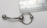 Stainless Surgical Steel Hoop Dangle VCH Vertical Clitoral Clit Hood Ring 14g - I Love My Piercings!