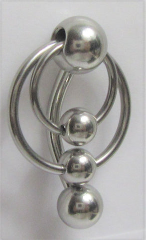 Stainless Surgical Steel Hoops Dangle VCH Vertical Clitoral Clit Hood Ring 14g - I Love My Piercings!