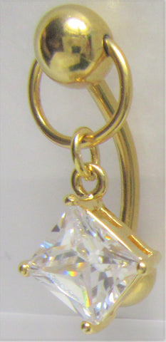 14k Gold Plated Hoop Gem Dangle VCH Vertical Clitoral Clit Hood Bar Post 14g - I Love My Piercings!