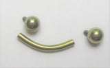 Grade 23 Pure Titanium Curved Barbell Bar with Balls 14G 14 gauge - I Love My Piercings!