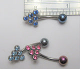 Surgical Steel Gem Beaded Christina VCH Vertical Clitoral Hood Bar Ring Post 14G - I Love My Piercings!