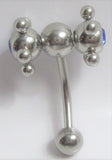 Silver Rolling Big Balls VCH Vertical Clitoral Clit Hood Bar Post Ring 14g - I Love My Piercings!