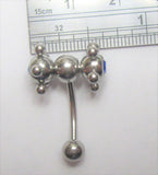 Silver Rolling Big Balls VCH Vertical Clitoral Clit Hood Bar Post Ring 14g - I Love My Piercings!