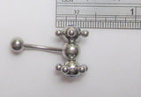 Silver Rolling Big Balls VCH Vertical Clitoral Clit Hood Bar Post Ring 14g - I Love My Piercings!