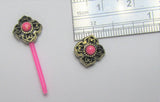 Flexible Metal Sensitive Pink Opal Star Flower Nipple No Metal Bar Bioplast 14g - I Love My Piercings!