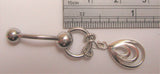 Sterling Silver Looped Dangle VCH Vertical Clitoral Clit Hood Bar Post Ring 14g - I Love My Piercings!