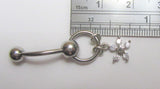 Star Clear Crystal Gem Dangle VCH Vertical Clitoral Clit Hood Bar Post Ring 14g - I Love My Piercings!