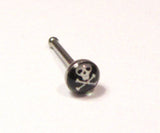 Surgical Steel Skull Crossbones Nose Bone Ball End Post Stud Ring 20 gauge 20g - I Love My Piercings!