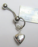 Puffed Heart Clear Crystal Gem Dangle VCH Vertical Clitoral Clit Hood Bar Post Ring 14g - I Love My Piercings!