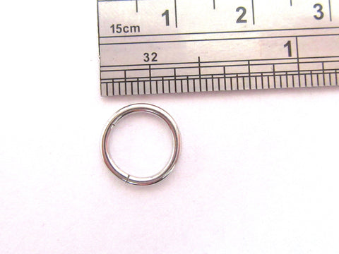 Hinged Snap in Surgical Steel Hoop16g 8 mm or 10 mm - I Love My Piercings!