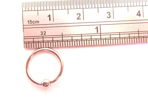 Surgical Steel Bead Attached Hoop 16g 8 mm 10 mm 11 mm or 12 mm - I Love My Piercings!