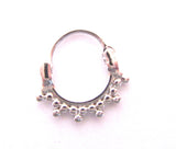 Triple Beaded Hoop Surgical Steel 18 gauge 8 mm diameter - I Love My Piercings!