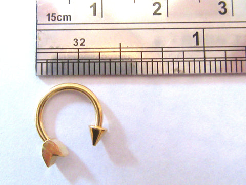 Gold Titanium Arrow Horseshoe 16g Choose Diameter - I Love My Piercings!