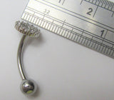 Surgical Steel Gem Star Wheel Internally Threaded VCH Vertical Clitoral Hoop Post Curved Bar 14G - I Love My Piercings!