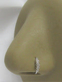 Surgical Steel 5 Cups Clear CZ Crystals Nose Nostril Hoop Ring 20 gauge 20g - I Love My Piercings!