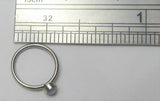 Surgical Steel White Opal Seamless Nose Hoop Ring 20 gauge 20g 8 mm - I Love My Piercings!