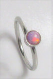 Surgical Steel Mauve Opal Seamless Nose Hoop Ring 20 gauge 20g 8 mm - I Love My Piercings!
