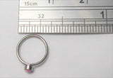 Surgical Steel Mauve Opal Seamless Nose Hoop Ring 20 gauge 20g 8 mm - I Love My Piercings!