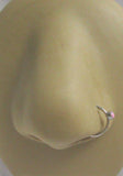 Surgical Steel Mauve Opal Seamless Nose Hoop Ring 20 gauge 20g 8 mm - I Love My Piercings!