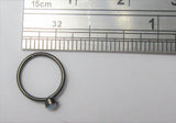 Black Titanium White Opal Seamless Nose Hoop Ring 20 gauge 20g 8 mm - I Love My Piercings!
