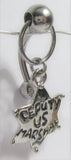 Surgical Steel Deputy Marshall Dangle VCH Vertical Clitoral Clit Hood 14g - I Love My Piercings!