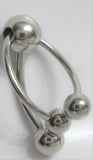 Surgical Steel Triple Overlapping Balls Dangle VCH Vertical Clitoral Clit Hood 14g - I Love My Piercings!