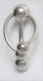 Surgical Steel Triple Overlapping Balls Dangle VCH Vertical Clitoral Clit Hood 14g - I Love My Piercings!