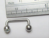 Surgical Steel Straight Bar Iridescent Crystal VCH Vertical Clitoral Hood Clit Jewelry 14G - I Love My Piercings!