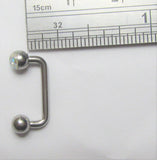 Surgical Steel Straight Bar Iridescent Crystal VCH Vertical Clitoral Hood Clit Jewelry 14G - I Love My Piercings!