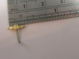 18k Yellow Gold Plated Clear Crystal Wings Nose L Shape Pin Post Stud 20 gauge - I Love My Piercings!