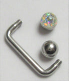 Surgical Steel Straight Bar Iridescent Crystal VCH Vertical Clitoral Hood Clit Jewelry 14G - I Love My Piercings!