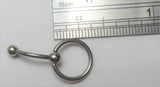 Clear Gem Hoop Vertical VCH Clitoral Clit Hood Piercing Ring Curved Post 16G - I Love My Piercings!