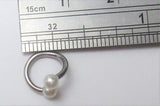 Surgical Steel White Pearl Inner Outer Labia VCH Jewelry Vertical Horizontal Clitoral Hood Hoop - I Love My Piercings!