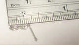 Sterling Silver L Shape Straight Pin Marquise Crystal Dangle Nose Stud Bone Post Ring 22 gauge 22g - I Love My Piercings!