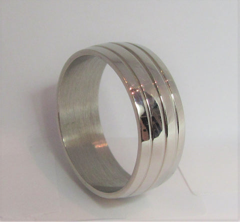 Size 6 Stainless Surgical Steel Mosaic Ring  / 7.5mm Width - I Love My Piercings!