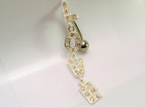 Surgical Steel and Sterling Silver LOVE Crystal Dangle VCH Jewelry Clit Hood Ring 14 gauge - I Love My Piercings!