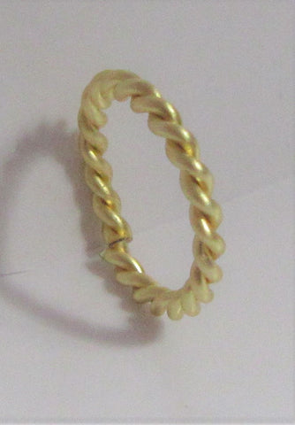 Stainless Surgical Steel Gold Braided Seamless Hoop 16 gauge 16g 8 mm Diameter - I Love My Piercings!