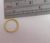 Stainless Surgical Steel Gold Braided Seamless Hoop 16 gauge 16g 8 mm Diameter - I Love My Piercings!