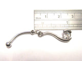 Pink Crystal Drop Catch Dangle Barbell Bar VCH Jewelry Clit Clitoral Hood Ring 14 gauge - I Love My Piercings!